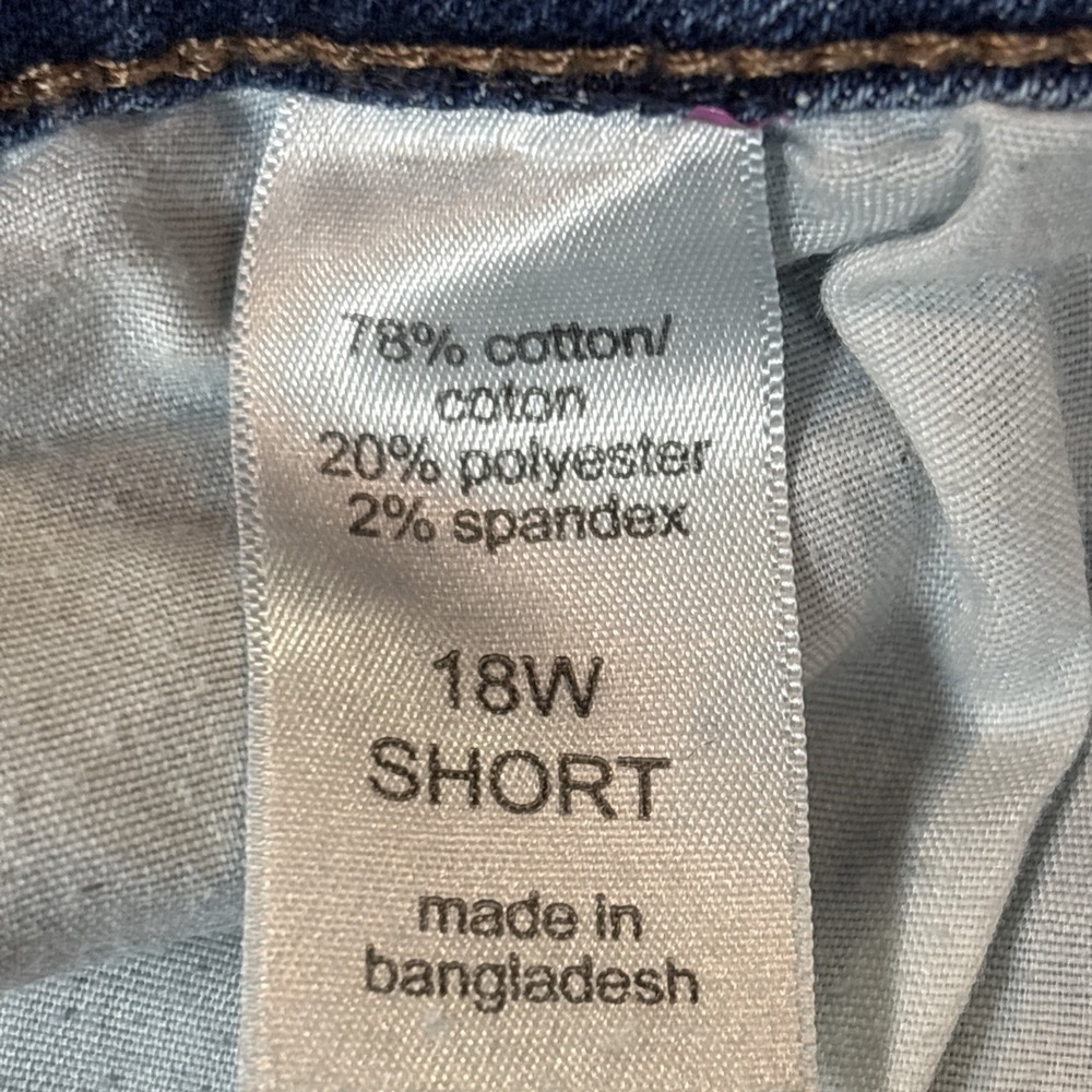 M Jeans By Maurices Size 18W Short Skinny Mid Rise Stretch Jeans Distressed - Picture 10 of 10